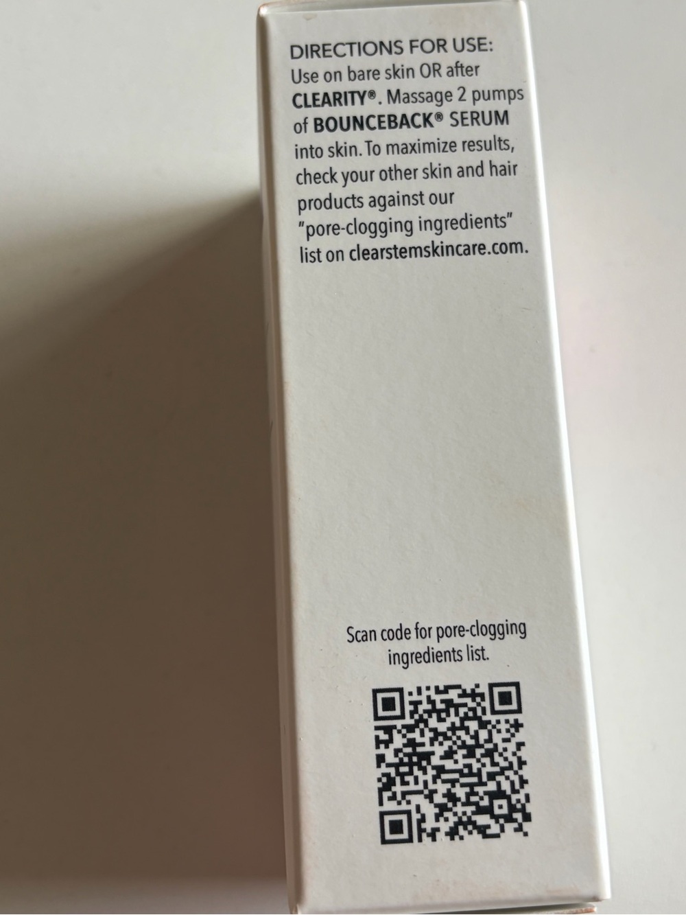 (#15) CLEARSTEM Bounceback Serum Collagen Tri-Peptide Argan 1 oz New in Box - Picture 3 of 9